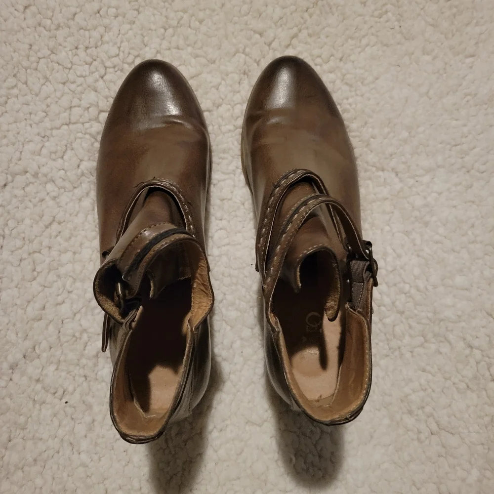 CATO Buckle Strap Ankle Boots Brown Size 8 - Picture 3 of 16